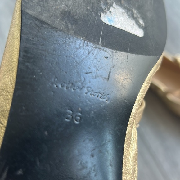 & Other Stories Metallic Gold Leather Flats 36 - Picture 7 of 10